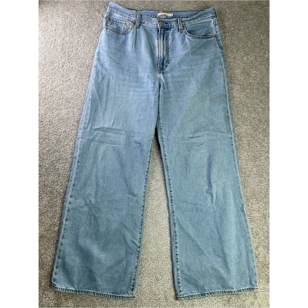 Levi’s Premium Ribcage Wide Leg Jeans Women’s 32 Light Wash High Rise Cotton